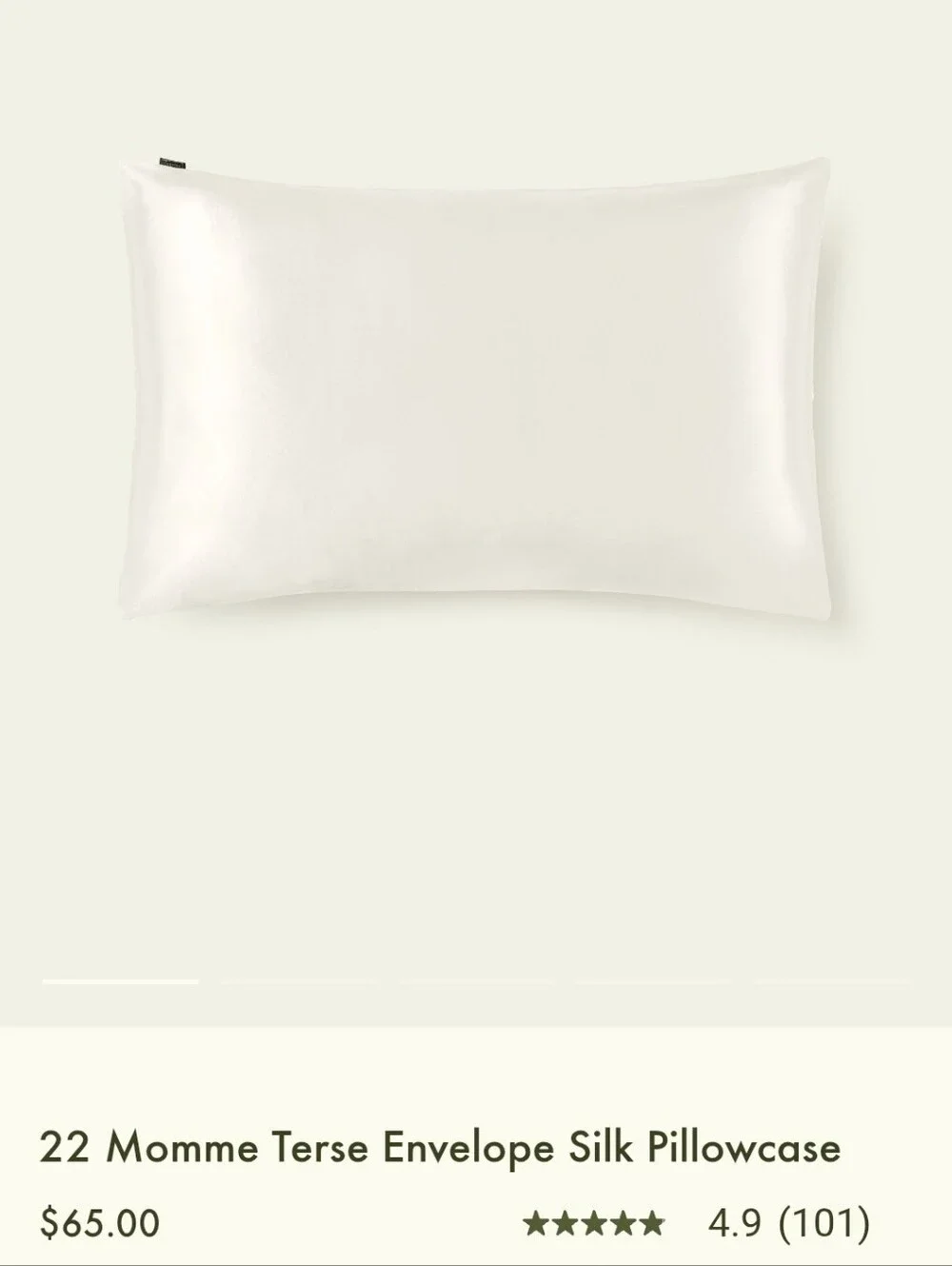 Lilysilk Organic Mulberry Silk Standard Pillowcase